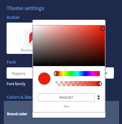 Assign the brand color